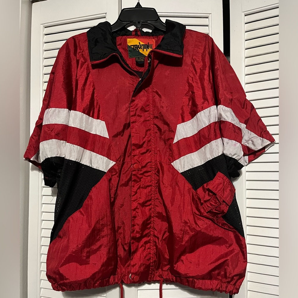 Retro short sleeve windbreaker